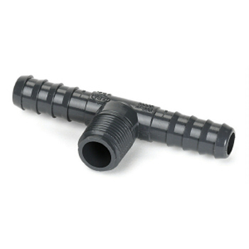 Spears 1 1/2 in. PVC Tee [Barb x Barb x MPT]